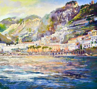 Amalfi, Campania Italy Pastel 91 x 103 cm