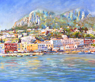 Pastel painting of Capri