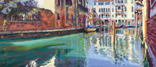 Rio del Malcanton, S.Croce Venice Pastel 49 x 110 cm