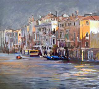 Grand canal Evening Light Pastel 44 x 53 cm